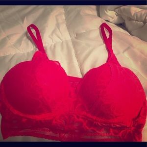 Bright coral pink bustier